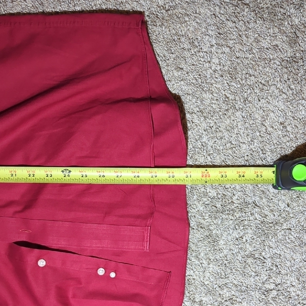 Izod Men's Deep Red Dress Shirt - Picture 7 of 7